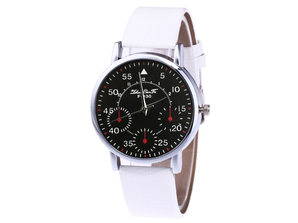 Relógio Zhoulianfa Fashion Quartz com pulseira de couro PU, estilo vintage simples.