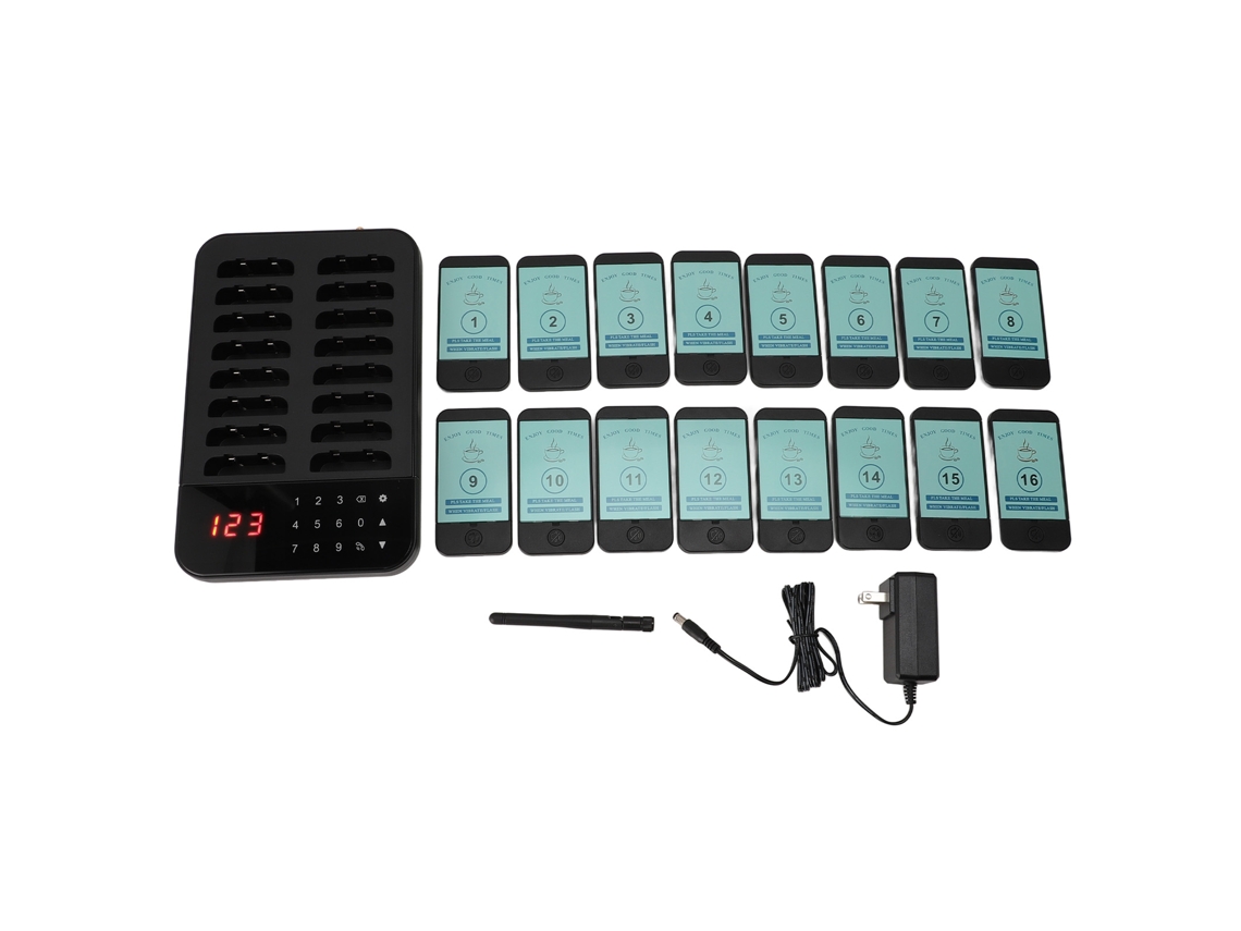 Sistema De Chamada Sem Fio 16 Pagers 500m Us Plug