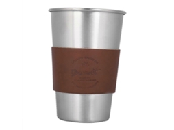 Garrafa Térmica Creative Nordic Em Aço Inox 304 Com Revestimento Em Couro, Ideal Para Suco Ou Café.