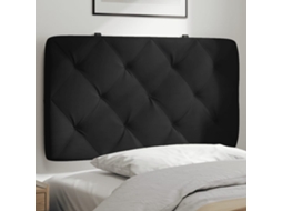 Vidaxl Almofadão De Cabeceira 90 Cm Veludo Preto