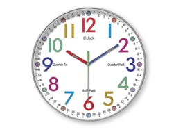 Relógio Analógico de Aprendizagem para Crianças Parede Infantil Educativo, Mostrad Or 30cm GOKOCO