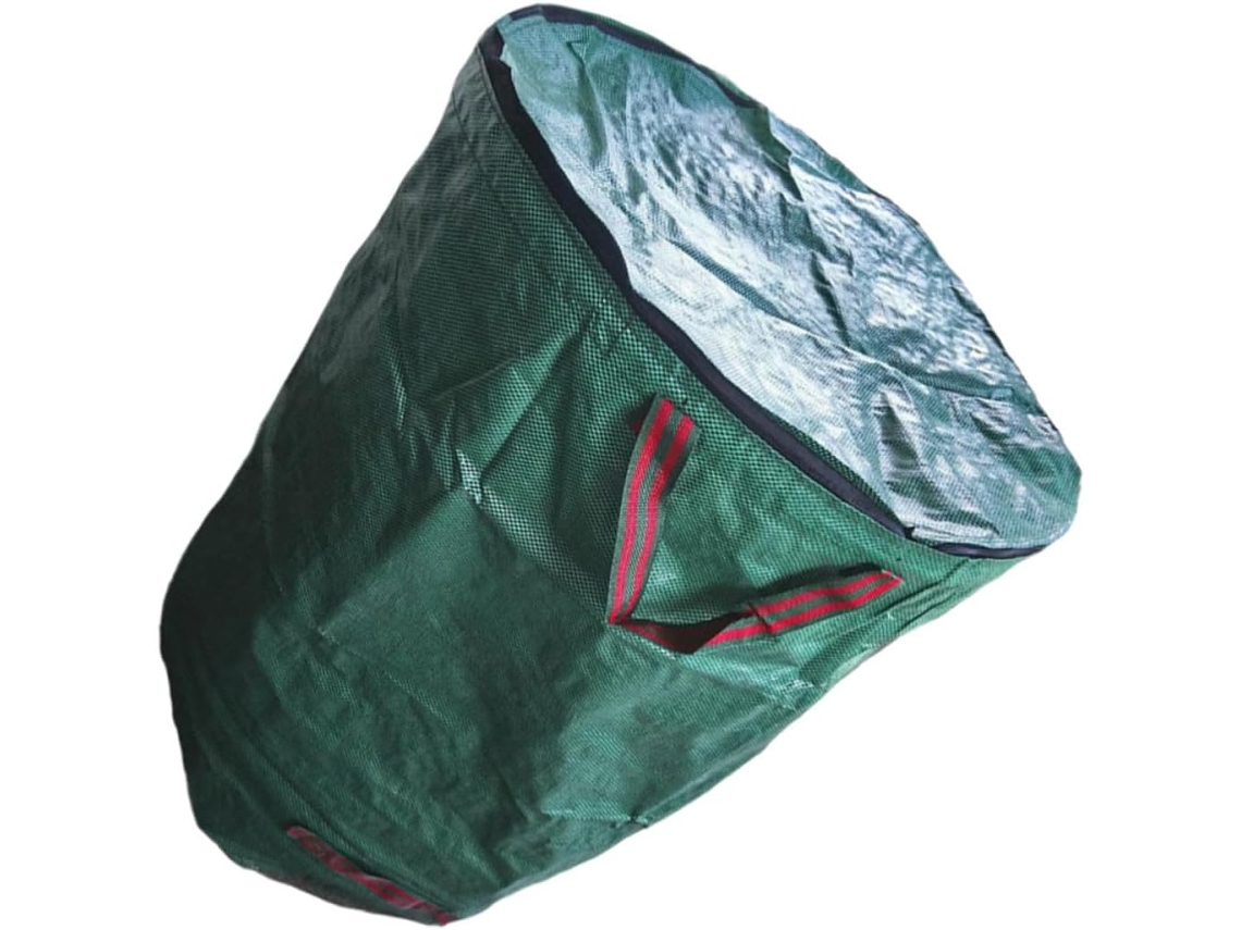 Saco De Jardim Verde 120l Em Pp Respirável E Reutilizável Com Tampa,