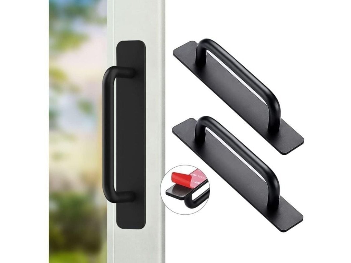 2 Puxadores autoadesivos para móveis, 148 mm, preto BRILVIBERA