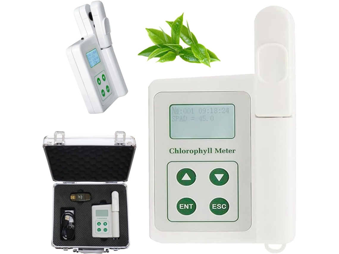 Medidor De Nutrição Vegetal 4em 1-mede Clorofila, Nitrogênio, Temperatura Foliar E Umidade, Com Armazenamento