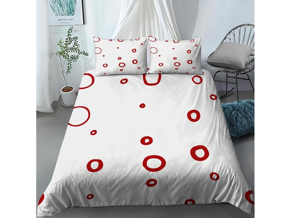 Capa de Edredom com Estampa Simples em Microfibra Fronha 220x240cm