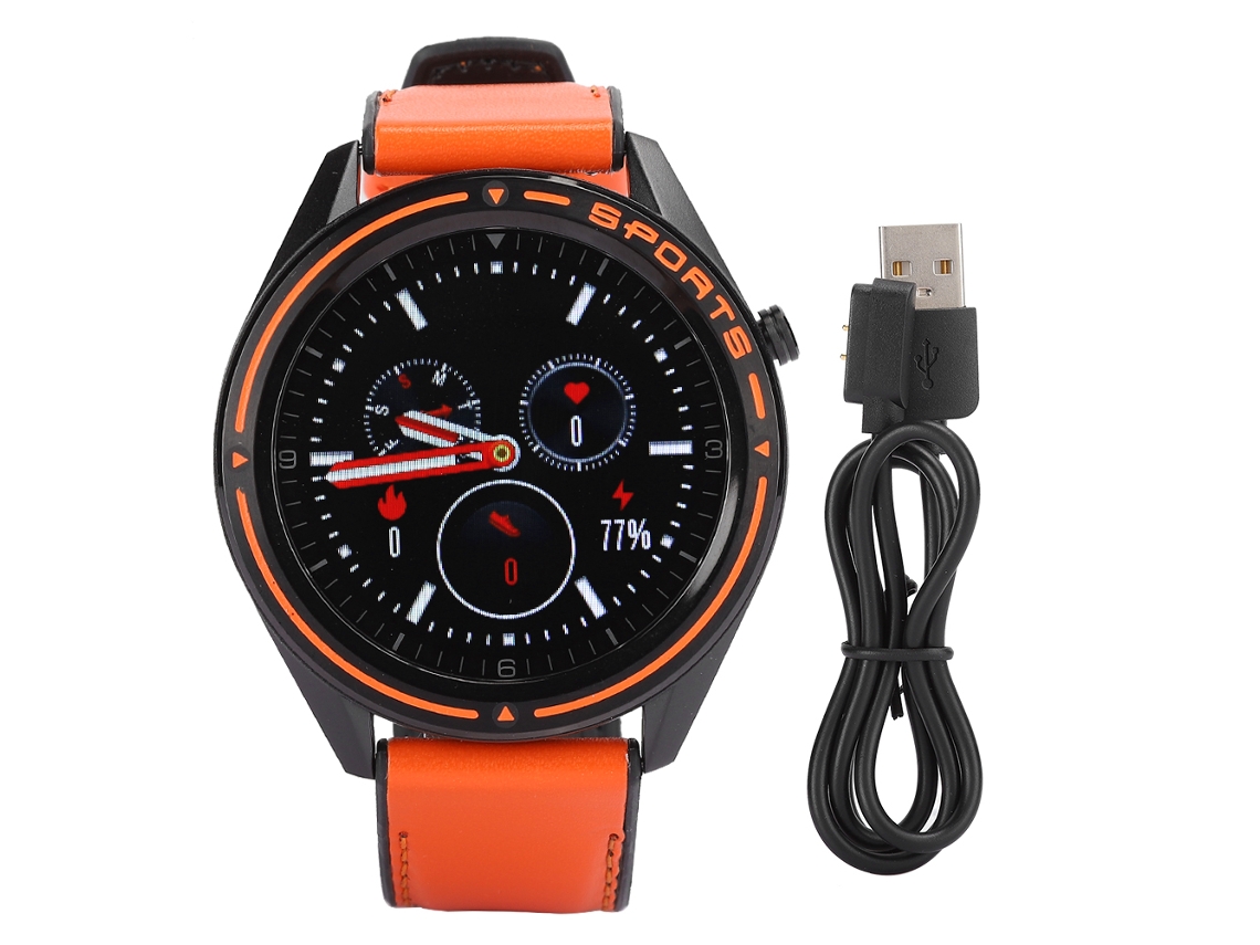 Pulseira Inteligente Wb02 Relógio Impermeável Monitor Cardíaco Laranja
