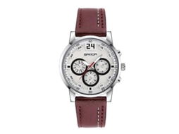 Lurelia Relógio Masculino 5009 Aço Inox, Couro, Dourado, Impermeável
