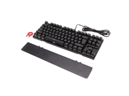 Teclado Mecânico Com Switch Azul 87 Teclas Rgb Ergonomico Com Apoio De Pulso Para Jogos E Casa