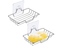 2026-portavasos De Jabón De Acero Inoxidable Con Ventosas, Canasta Para Baño Y Ducha, 2 Piezas, Sin Taladrar
