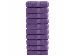 Vidaxl Toalhas De Bidé Premium Solund 10 Pcs 30x50 Cm 600 Gsm Roxo