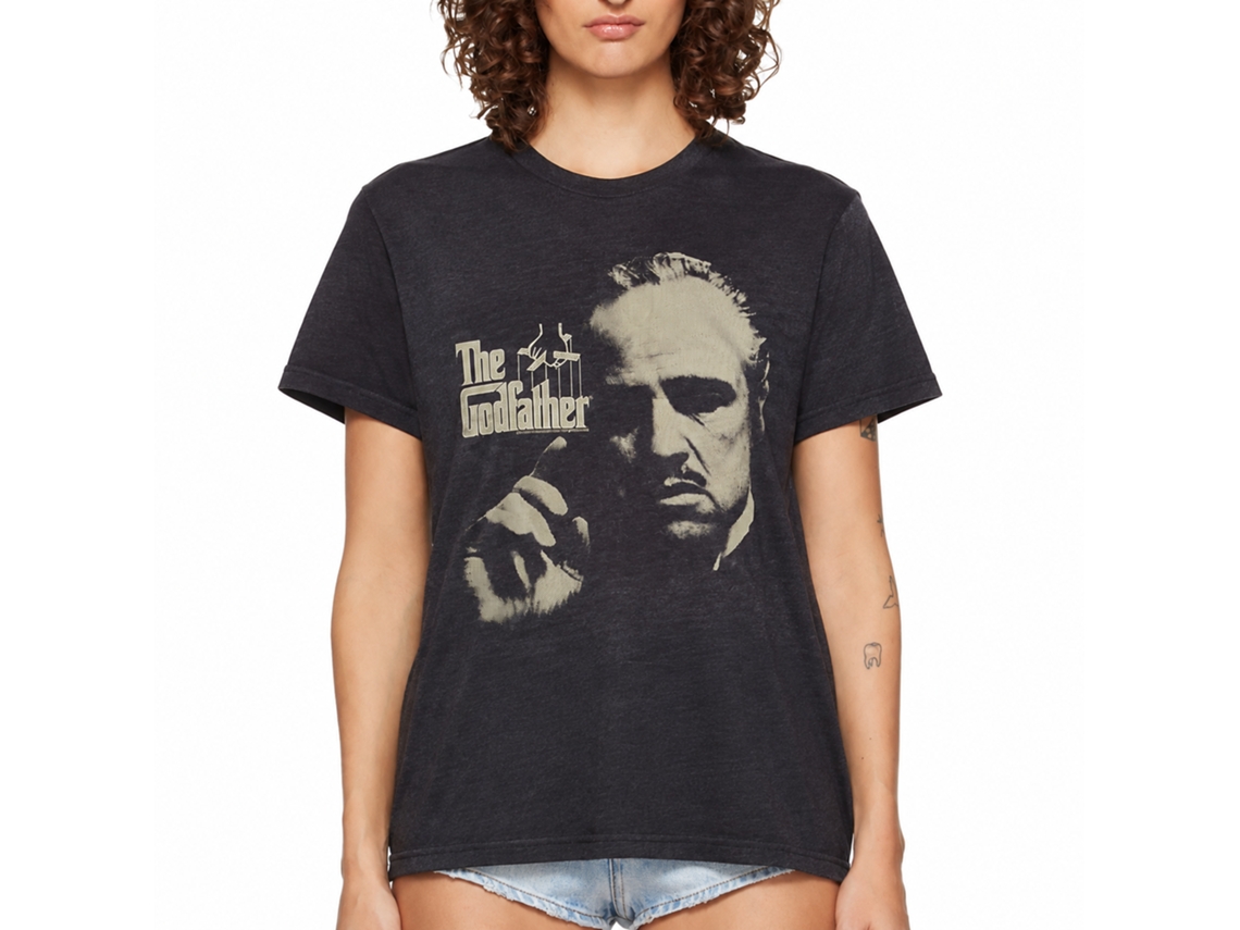 Rockinstone Godfather Finger Waggle Heather Navy Adult T-shirt Size:l
