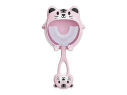 Escova de Dentes Silicone em Forma U para Cuidados Bucais Completos 360 ​​graus Rosa GOKOCO