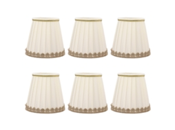 Conjunto De 6 Abajures Tecido Com Presilhas Para Luminárias Mesa E Parede.-aquaforge