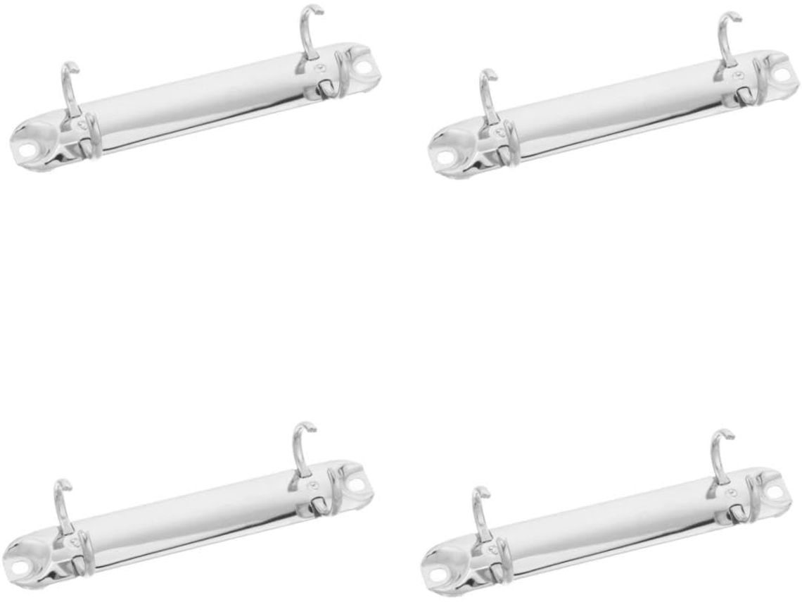 Villcase Conjunto De 4-encadernadores Metálicos Dois Anéis Para Projetos Diy, Pasta Folhas Soltas, Ideal Uso
