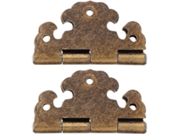 Dobradiças De Metal Retrô Hanabass 2 Peças Para Móveis E Armários, Em Liga De Zinco Com Acabamento Dourado, Garantindo