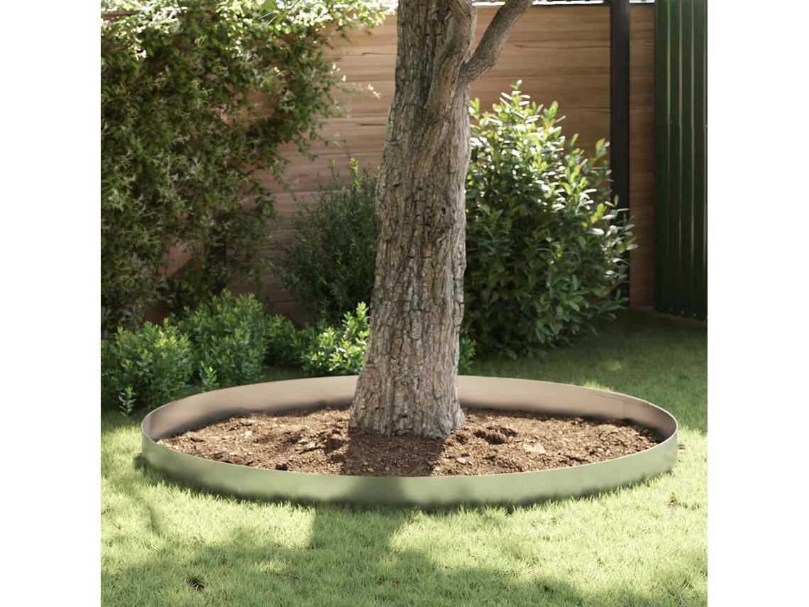 Vidaxl Acabamento Para Gramado 4 Unid. 450 X 20 Cm Aço Galvanizado