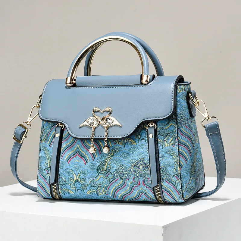 (399-azul) Nova Bolsa Feminina 2026, Bolsa De Couro Pu Da Moda