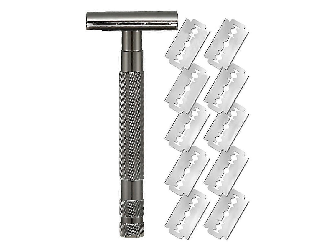 Barbeador De Segurança Com Lâminas De Aço Inoxidável