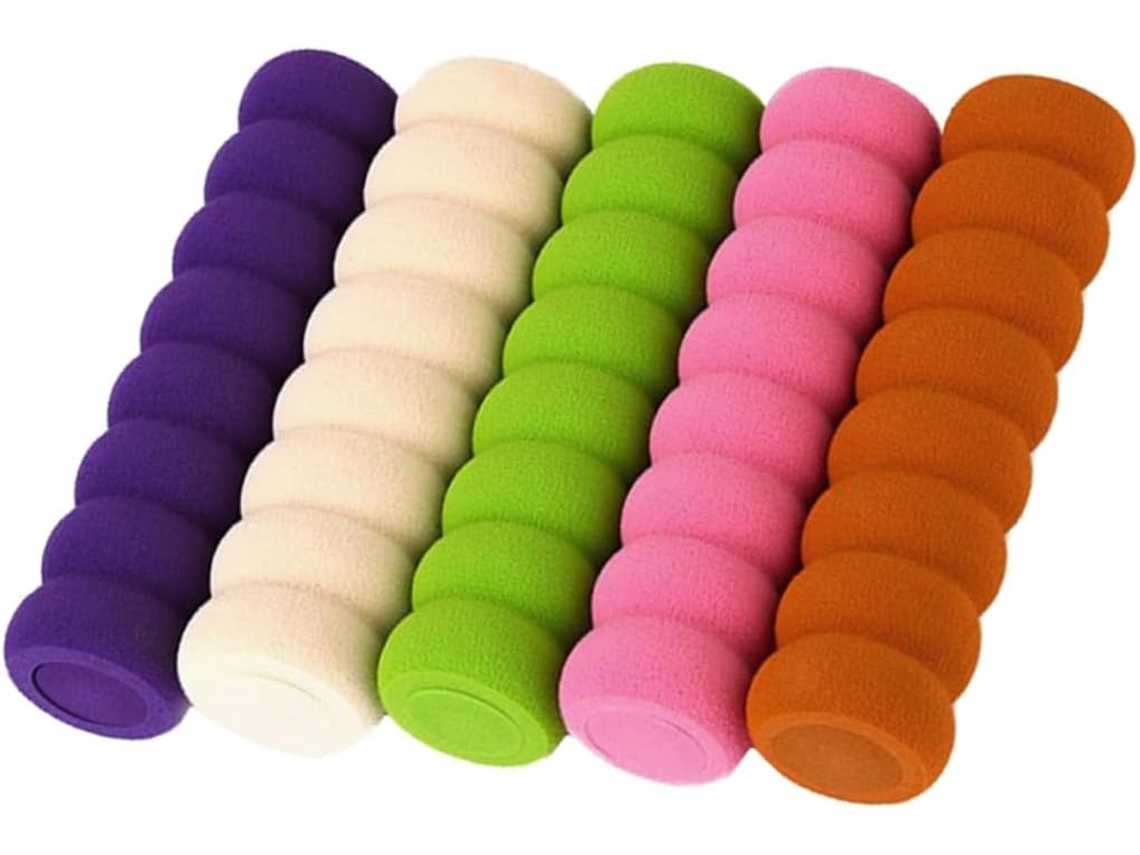 Lalafina Conjunto De 5-protetores Maçaneta Para Porta, Em Eva Espiral Anticolisão, Com Material Confortável