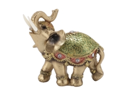 Baok - Estátua de Elefante Feng Shui para Prosperidade e Sorte, Decoração para Casa, Presente de Boas-Vindas, Verde