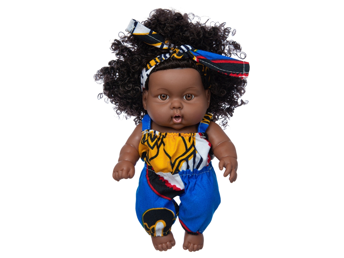 Boneca Negra de 8 Polegadas para Crianças Brinquedo Realista LAXISCREED