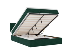 Estrutura de Cama Otomana com Colchão Verde Escuro MAISON EXCLUSIVE (140x190 cm)