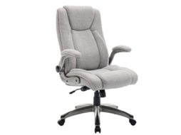Smartue Cadeira De Escritório, Cadeira Executiva Ergonómica Giratória Com Uma Capacidade De Carga De 150 Kg, Cor Cinzento