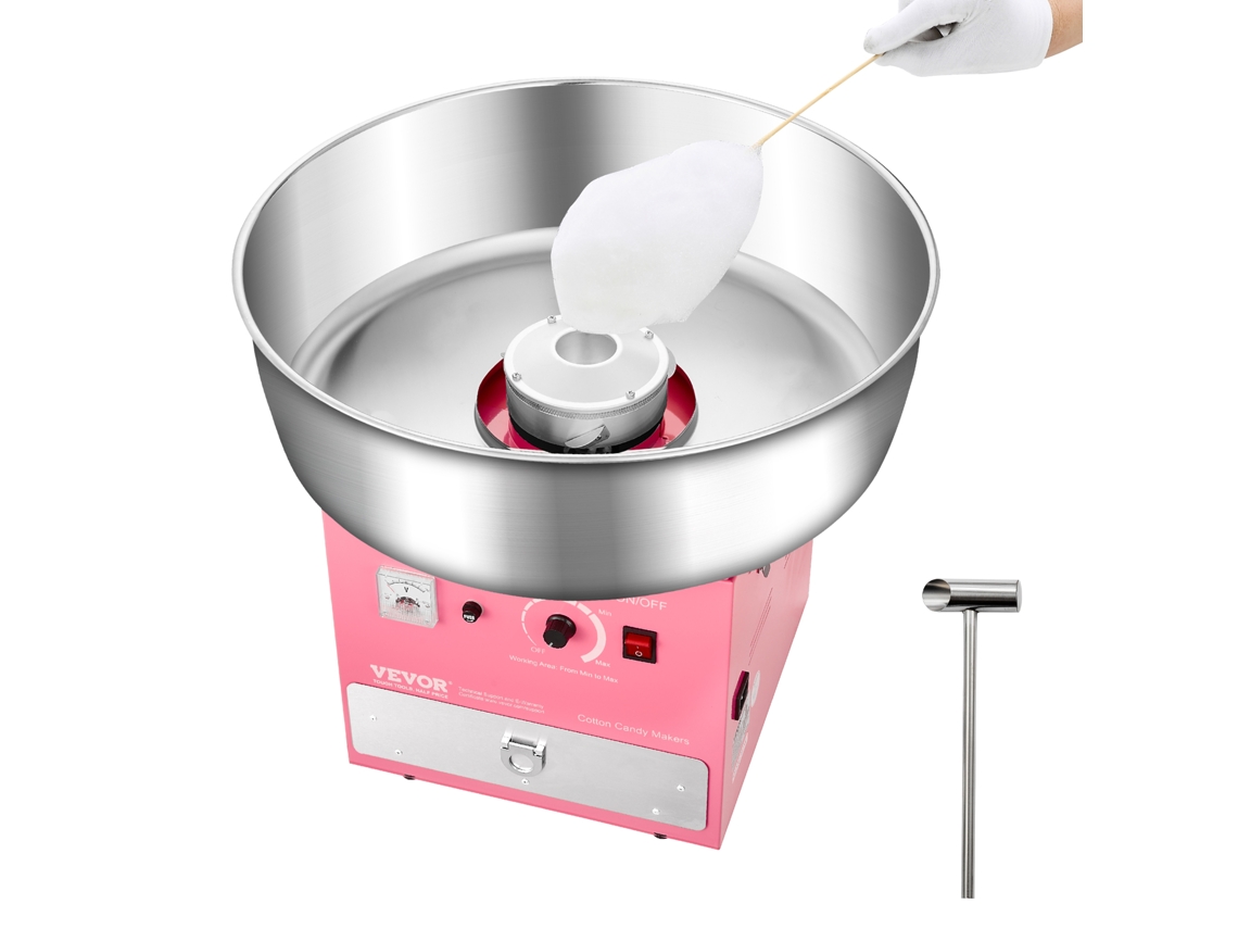 Máquina Elétrica Para Algodão Doce 1000 W Rosa 520 X 520 X 447 Mm Vevor