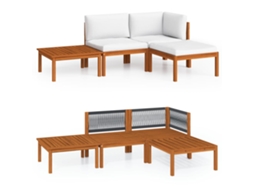 Garden Lounge Set, Garden Lounge Sets Vidaxl Branco Madeira De Acácia (n/a)