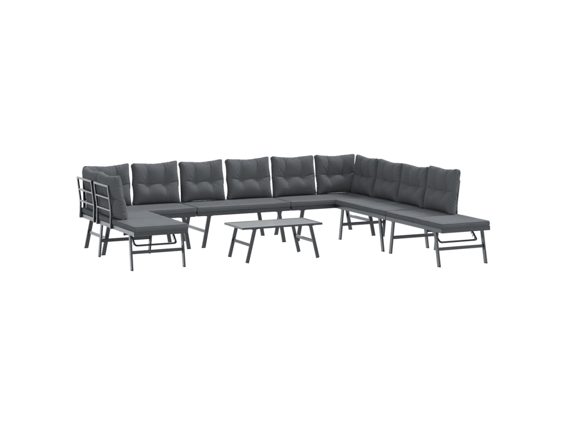 Garden Bench, Garden Benches Vidaxl Preto Aço (n/a)