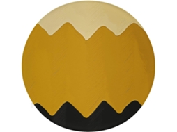 Almofada Redonda Para Assento Em Amarelo Mostarda E Preto, Antiderrapante, Removível, Para Cadeira, Banqueta, Sofá, Chão