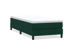 Cama com Molas Verde Escuro Sem Colchão em Veludo MAISON EXCLUSIVE (80x220 cm)