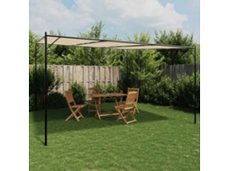 Vidaxl Gazebo 4x4 M 180 G/m² Tecido E Aço Bege