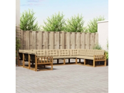 Vidaxl Conjunto De Sofás Para Exterior 9 Pcs Natural E Bege