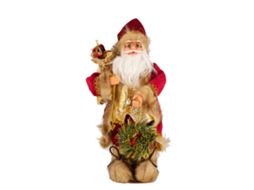Laxiscreed Mochila Vermelha De Natal Com Detalhes Dourados E Pato Decorativo, 30cm