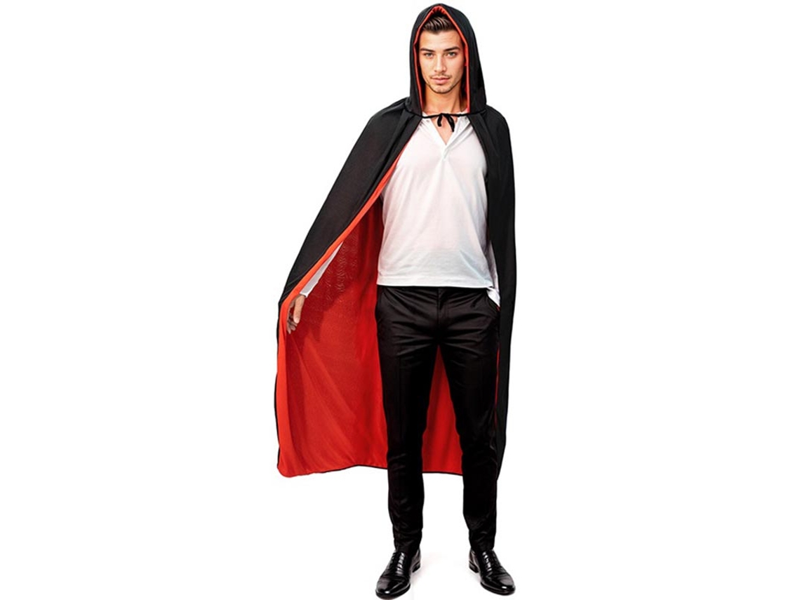 Capa Adulto com Capuz Vermelho e Preto 140 cm