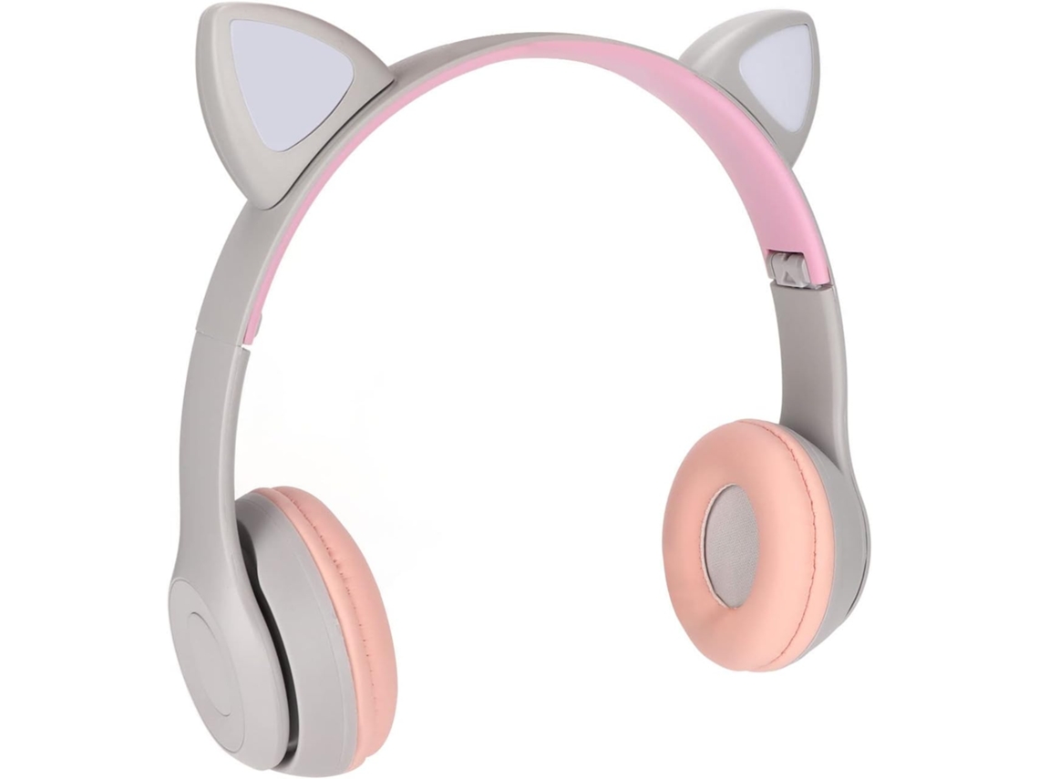 Fones De Ouvido Bluetooth Annadue Com Orelhas Gato, Fone De Ouvido Sem Fio Com Luz Led Colorida, Design Retrátil E