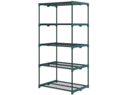 Suporte Para Plantas De 5 Níveis, Estante De Aço Com Prateleiras De Rede, 67x49x138 Cm, Verde Escuro