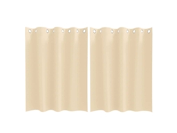 Conjunto 2 Cortinas Opacas Vidaxl Creme Poliéster (140 X 140 Cm)