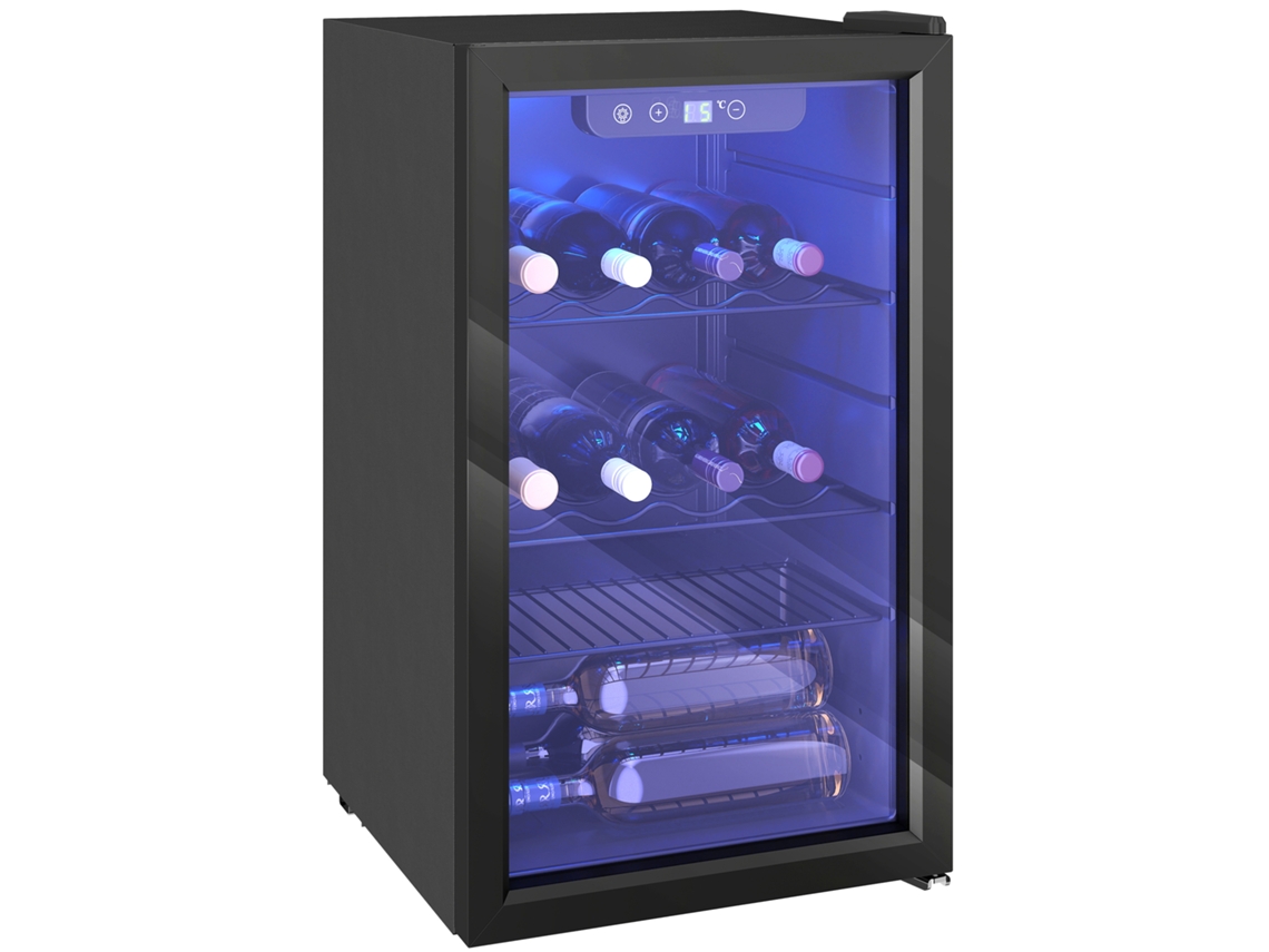 Adega de 24 garrafas AQUAFORGE, 68L, porta reversível, preta