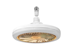 Ventilador LED com luz, ajuste universal, aromaterapia amarela (três cores + controle remoto)