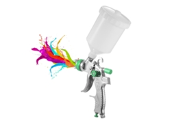 Pistola de Pintura Aérea Hvlp Gravidade com Copo 600ml Bicos 1.4/1.7/2.0mm para Carro Móveis Parede S/MARCA