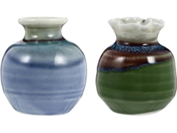 Conjunto De 2 Vasos De Cerâmica Modernos E Elegantes, Mini Vasos Decorativos Para Mesa.