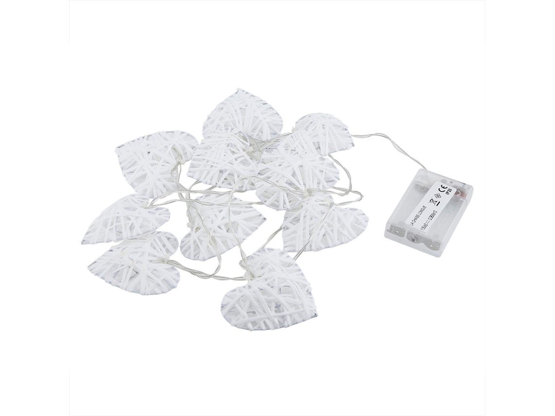 Laxiscreed Luz De Corda Com Bolas E Corações Led Para Decoração De Ambiente