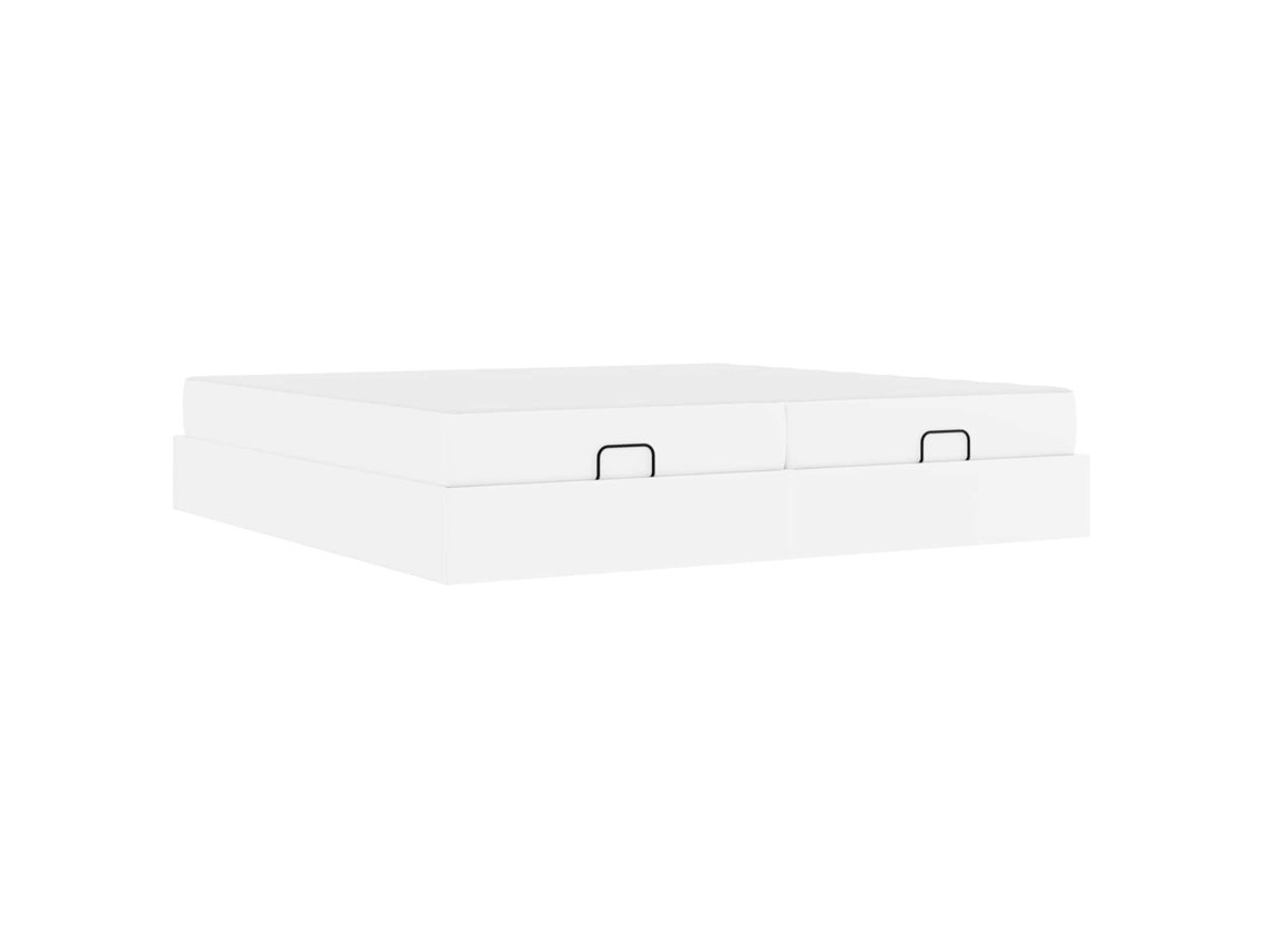 Conjunto de 2 Estruturas de Cama com Colchão Branco PVC MAISON EXCLUSIVE