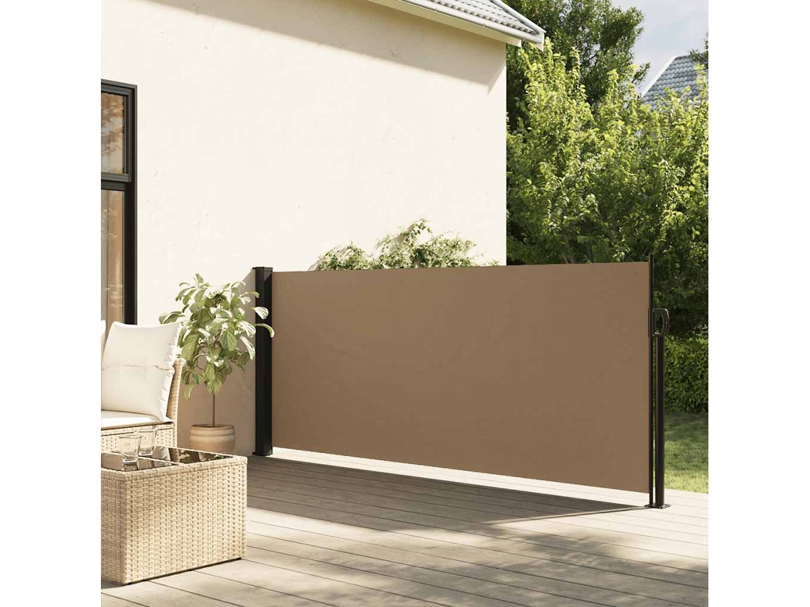 Vidaxl Toldo Lateral Retrátil 120x600 Cm Cinzento-acastanhado