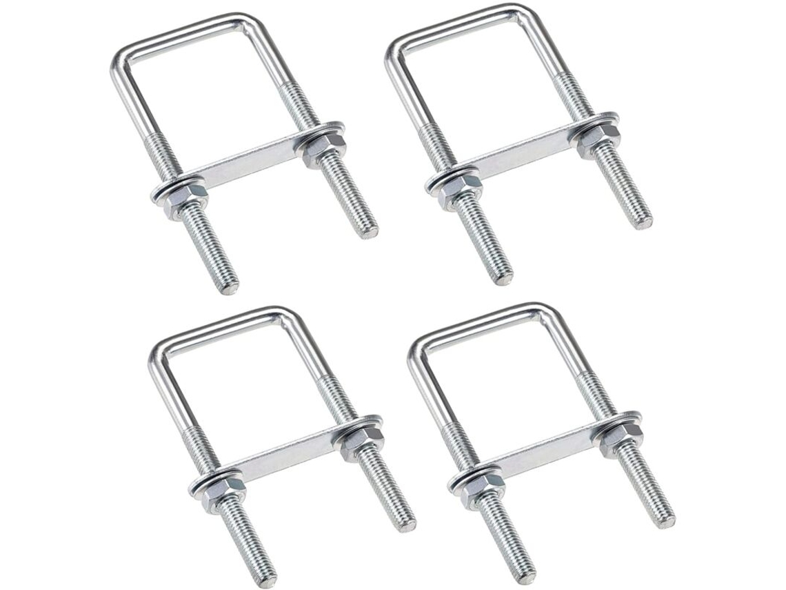 Arruela E Fixadores Para Tubos Com Diâmetro Inferior A 50 Mm, 80 X 50 Mm, Aço Inoxidável, Parafusos Em U M6, Porca
