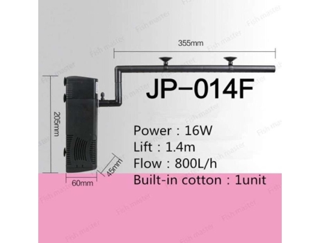 CD49800-3 em 1 filtro interno para aquário. Bomba de água submersível. Filtro Overflow com Spray de Chuva para Ervilhas de Aquário YWEI