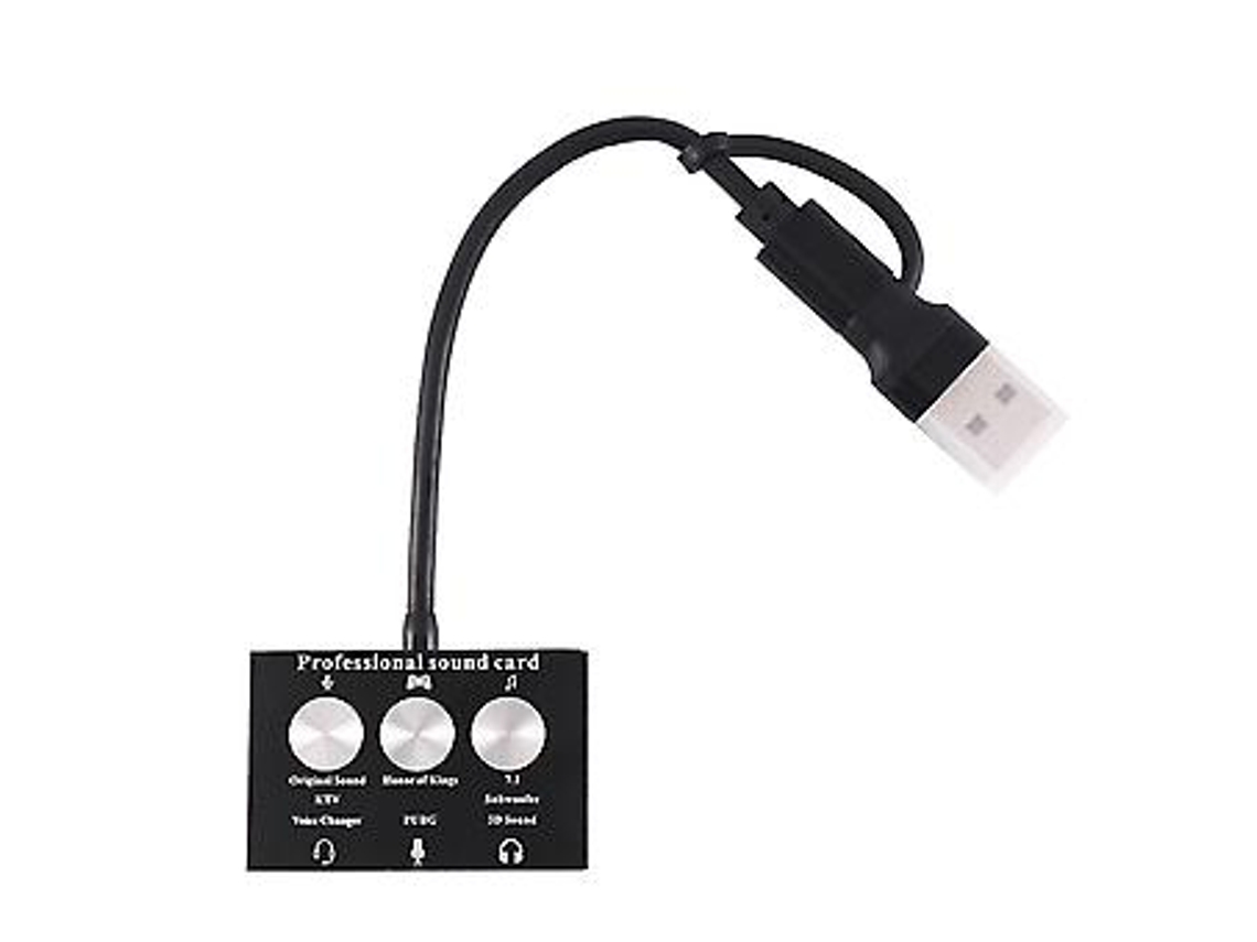 Adaptador de áudio externo Brilvibera USB Type-C para jogos, música e microfone de 3,5 mm.
