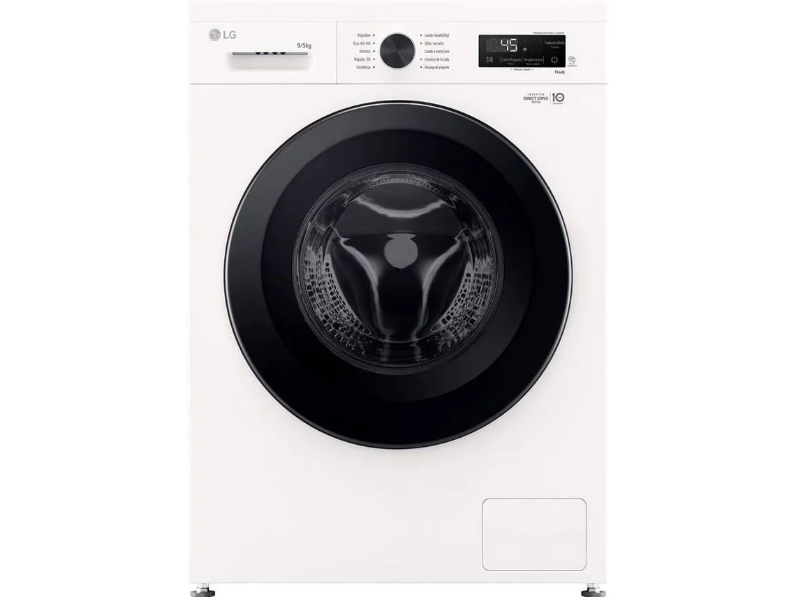 Máquina de Lavar e Secar Roupa LG W4X1095NWK (Outlet Grade B - 9/5 KG - 1400 rpm - Branco)